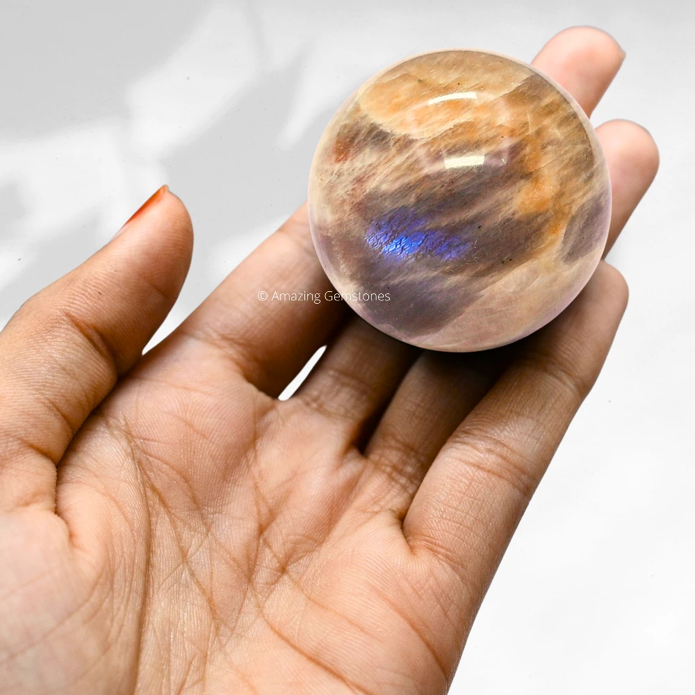 Sun Moonstone Sphere (1.5 Inch)