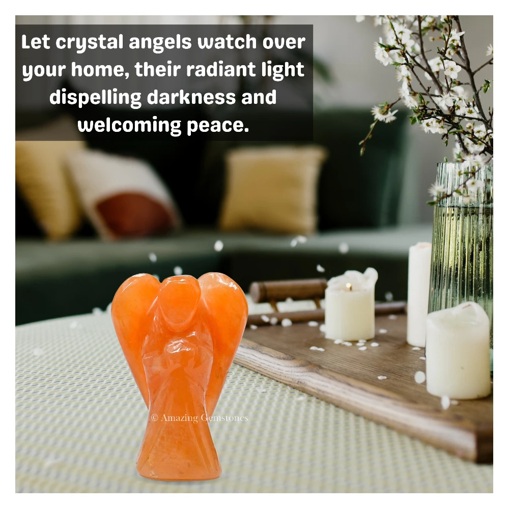 Red Aventurine Angel Figurine (1.5 Inch)