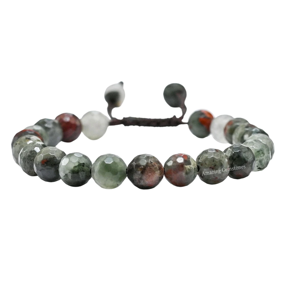 African Bloodstone Bracelet (Faceted-Adjustable)