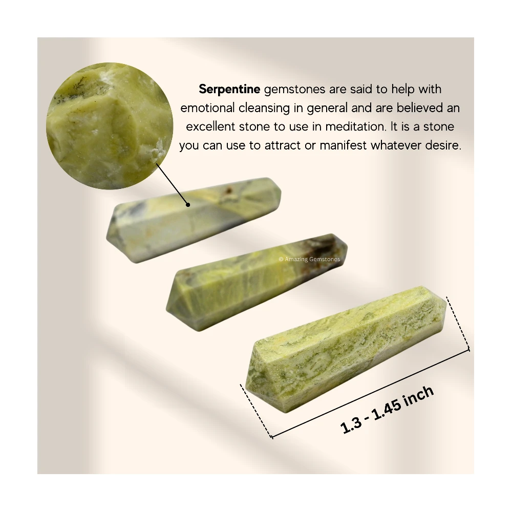 Serpentine Pencil Points (Double Terminated) (Set of 50)