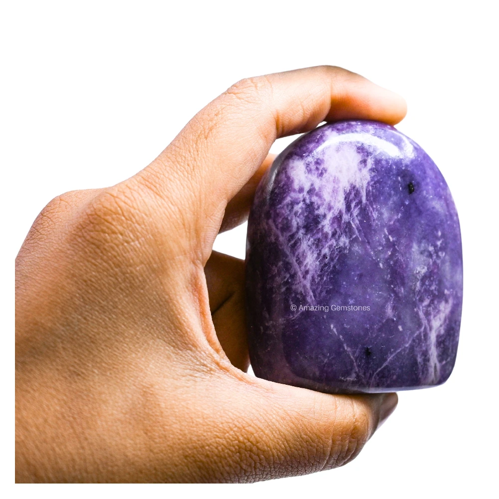 Lepidolite Standing Palm Stone (Large)