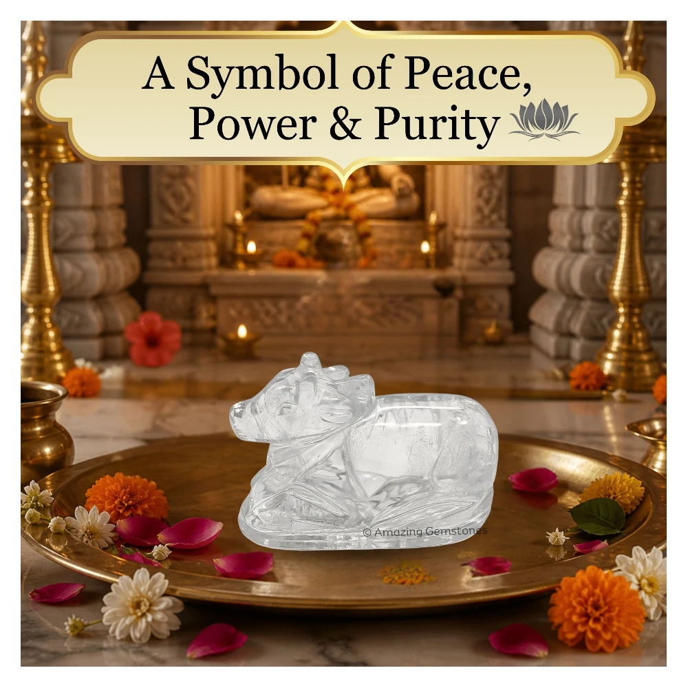 Clear Quartz Nandi (10-20 Gram)