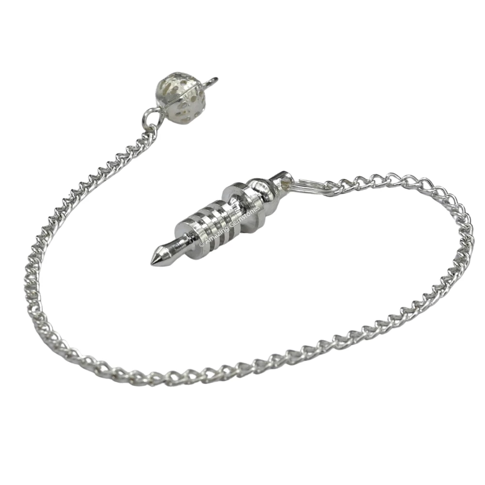 Copper Metal Pendulum - Silver Double ISIS 4 Ring with Plate (MP96)