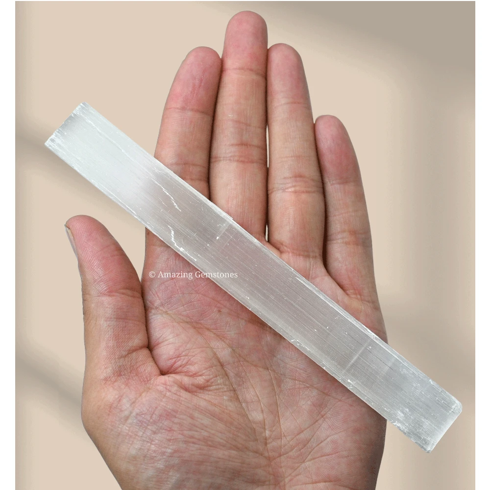 Selenite Charging Stick for Crystals - 6 Inch