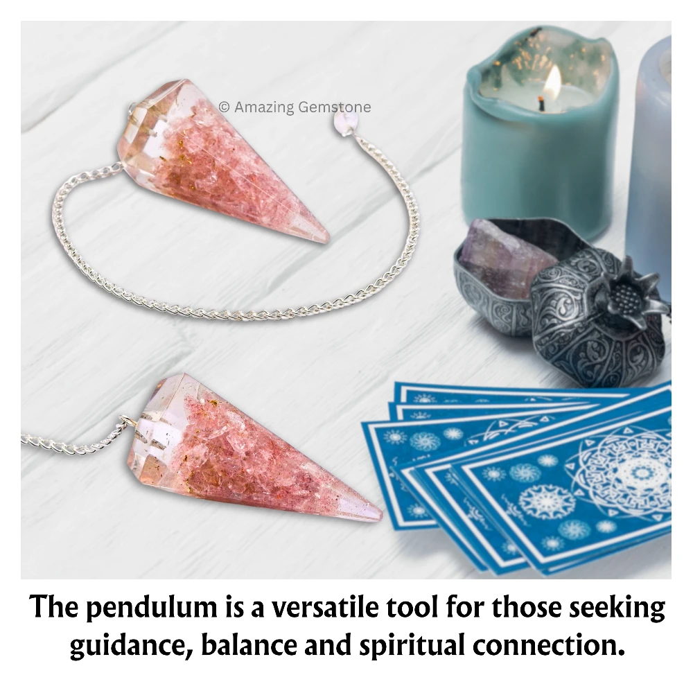 Strawberry Quartz Orgone Pendulum