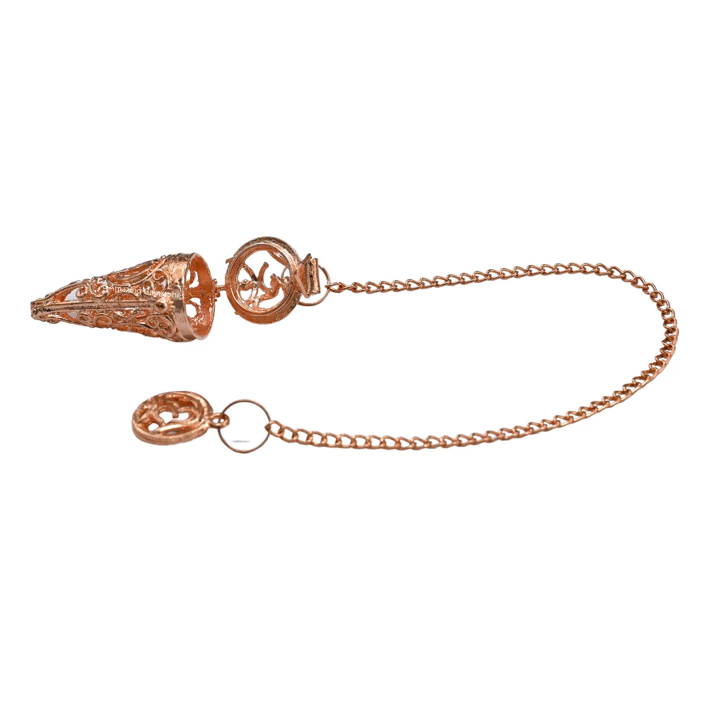 Copper Metal Pendulum - Copper Cone Chamber Om (MP105)