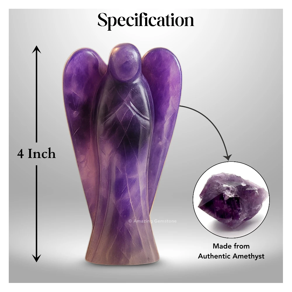 Amethyst Angel Figurine (4 Inch)