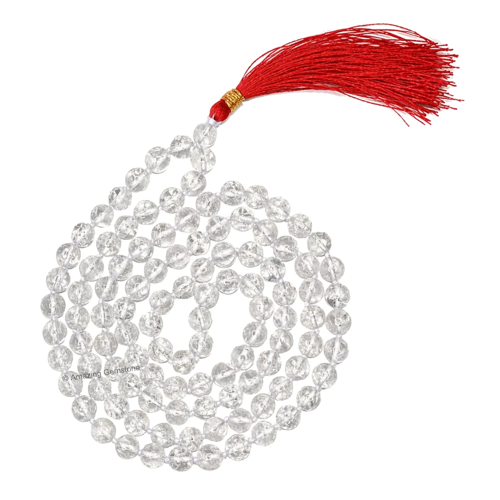 Sphatik Mala - B Grade 6mm Beads (Hand Knotted)