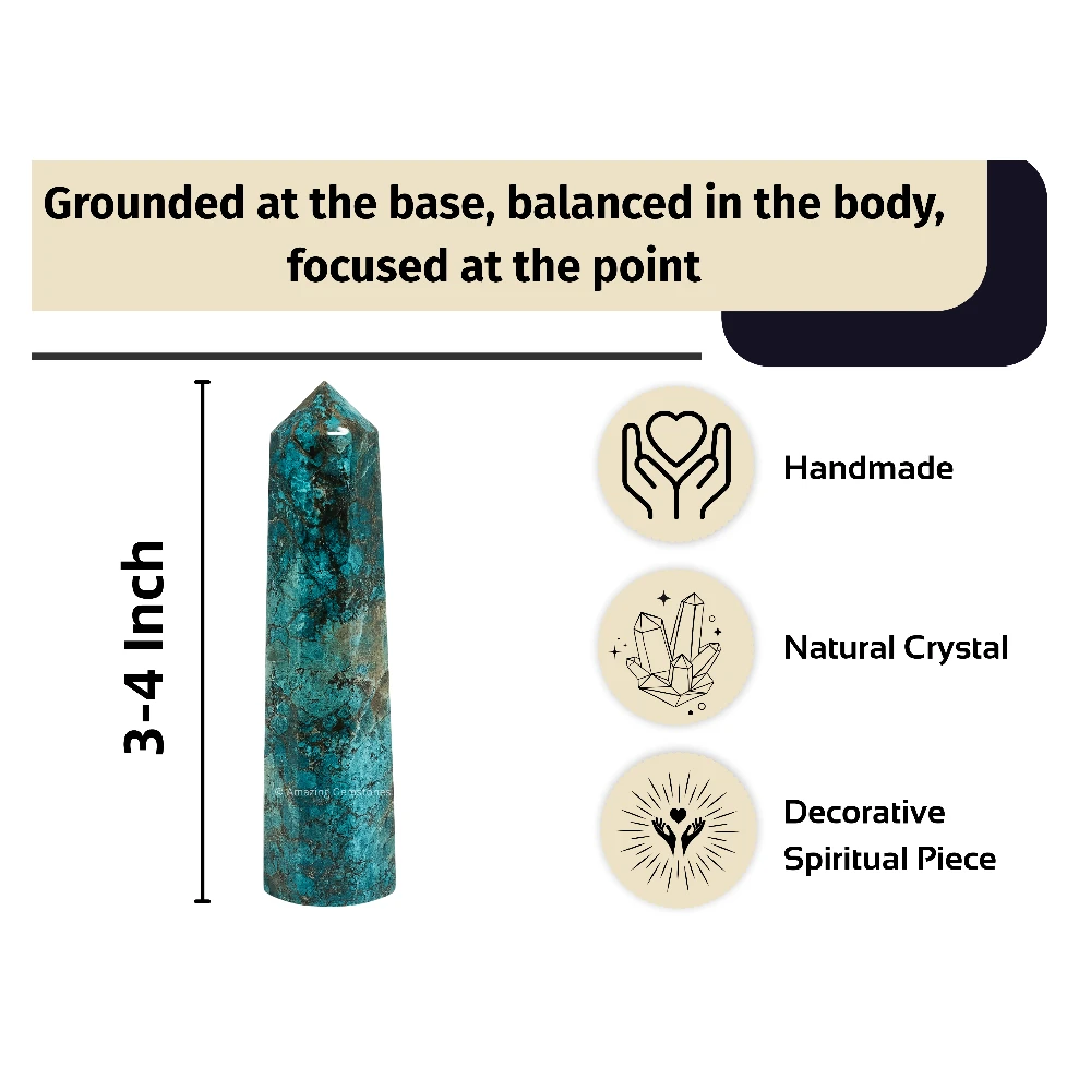 Chrysocolla Tower (3" to 4" INCH)
