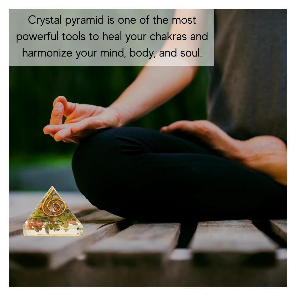 Unakite Orgone Pyramid - Mini