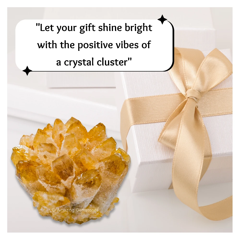 Citrine Natural Crystal Cluster