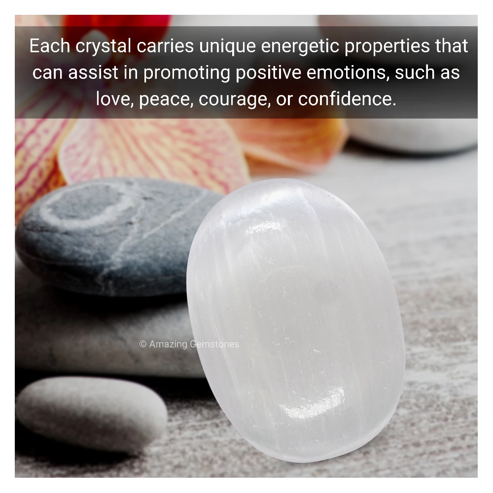 Selenite Palm Stone