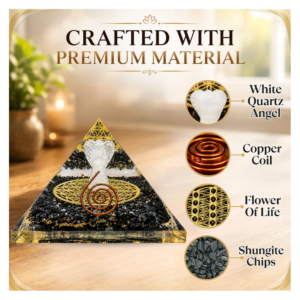Shungite Orgone Pyramid - Angel Glow in Dark