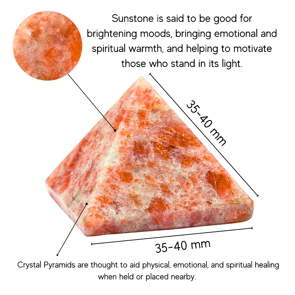 Sunstone Pyramid (1.5 Inch)