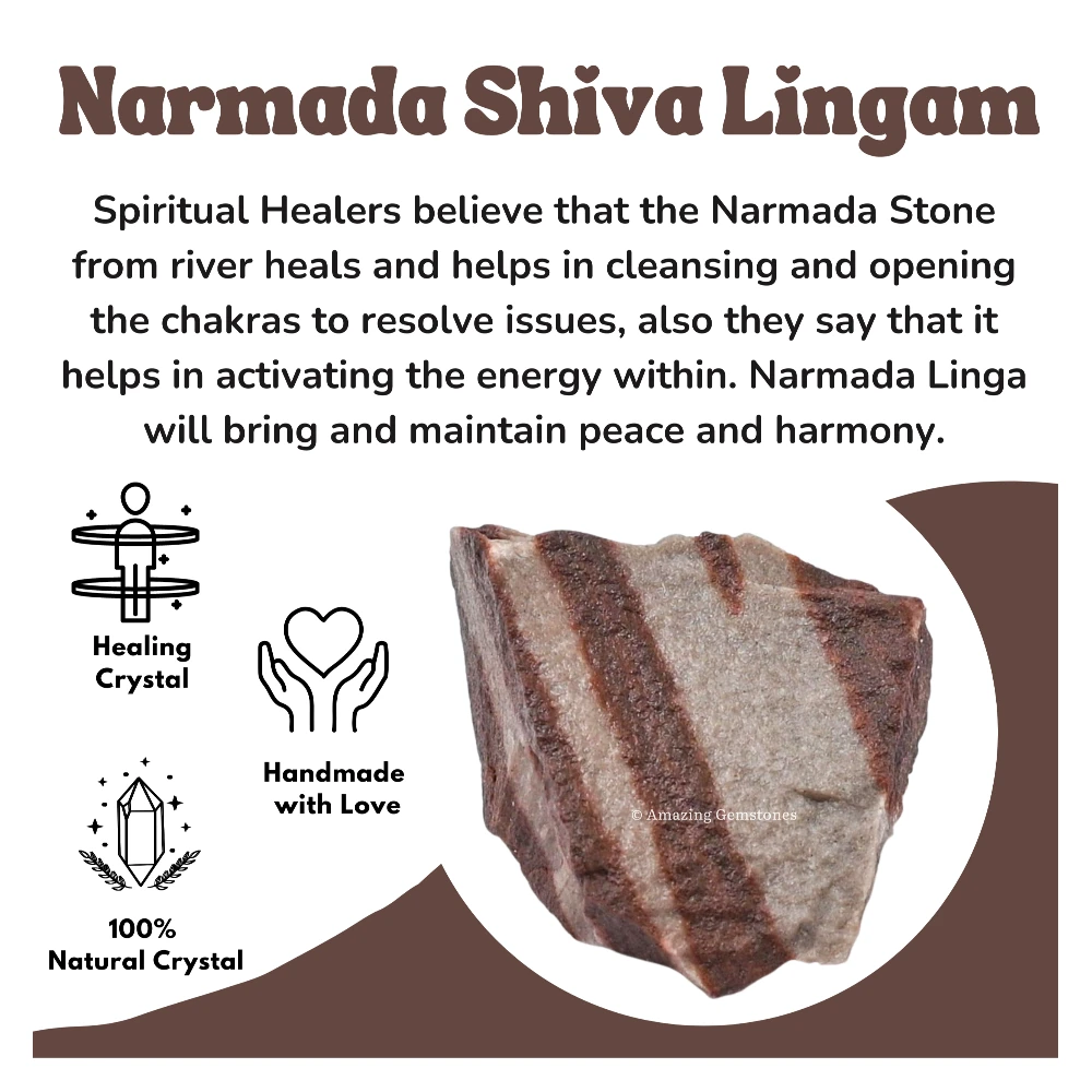 Narmada Shiva Lingam Raw Crystals (5 Pieces)