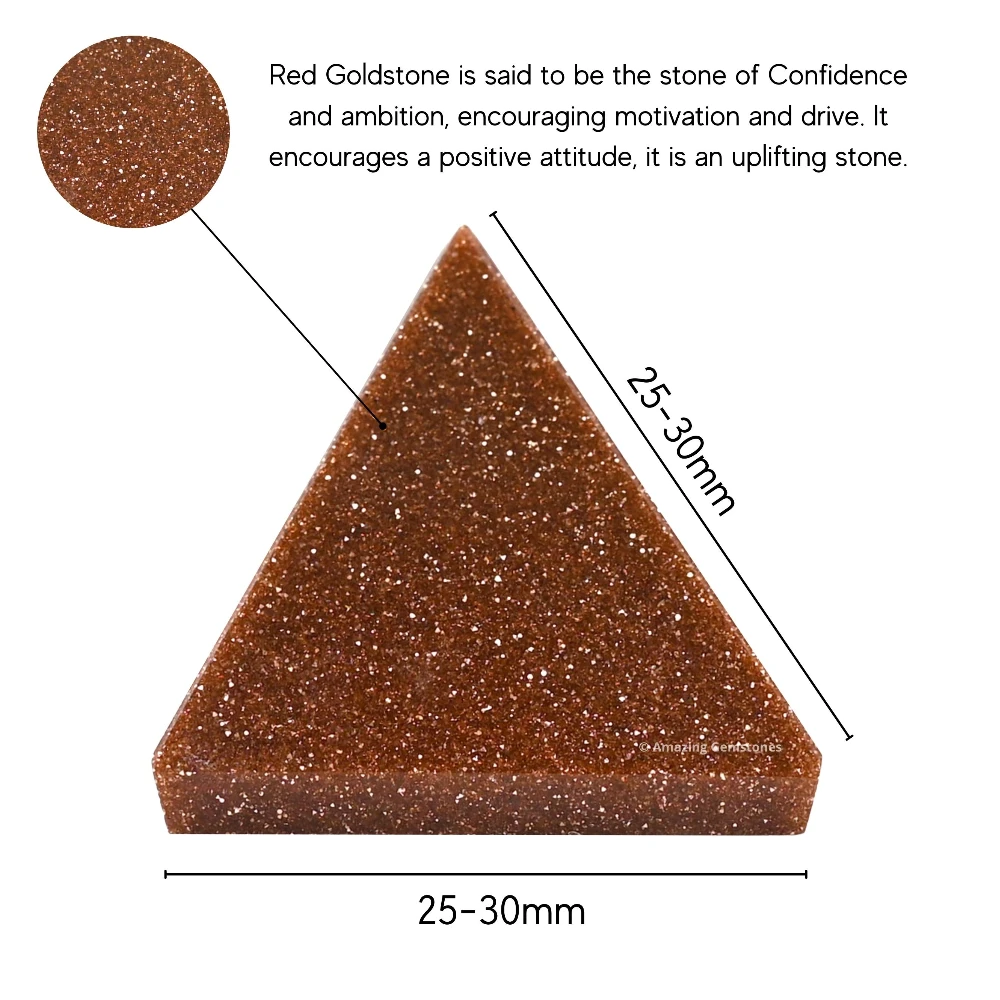 Red Goldstone Pyramid (1 Inch)