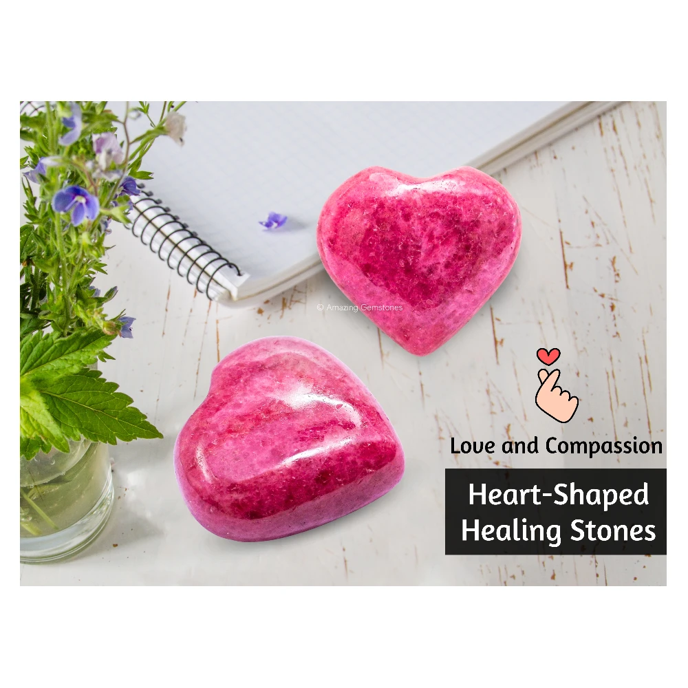 Pink Rhodonite Heart