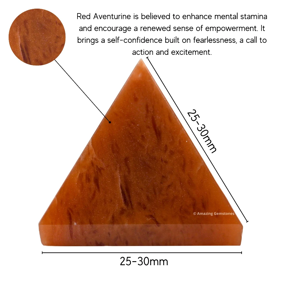 Red Aventurine Pyramid (1 Inch)