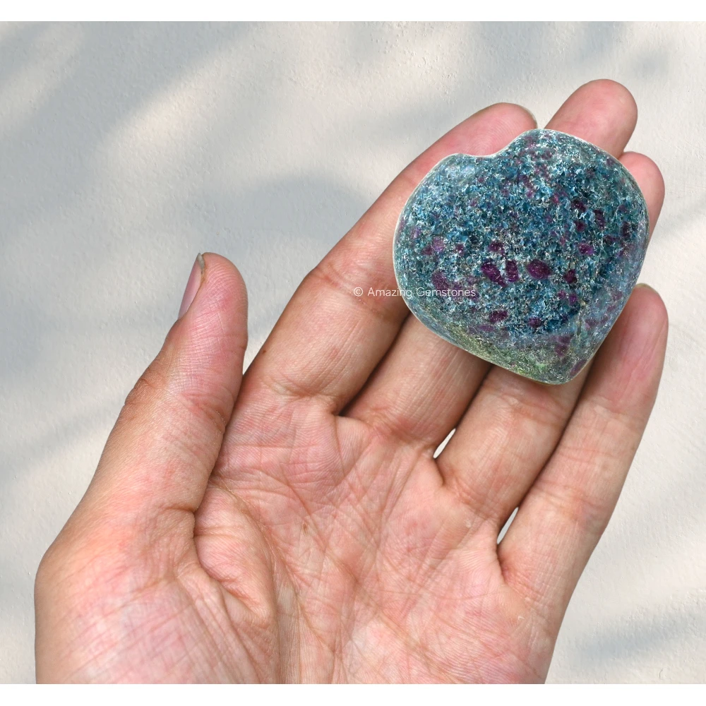 Ruby Kyanite Heart