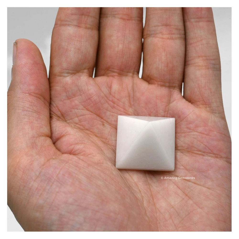 Snow White Quartz Pyramid (1 Inch)