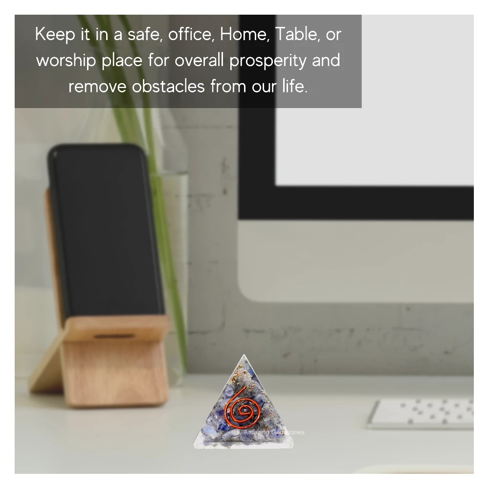Iolite Orgone Pyramid - Mini