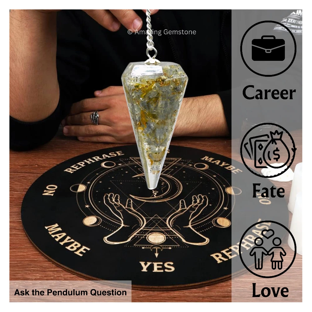 Labradorite Orgone Pendulum