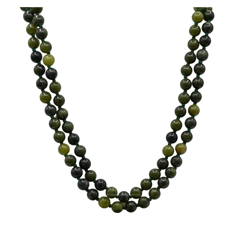 Green Jade Mala (Hand Knotted)