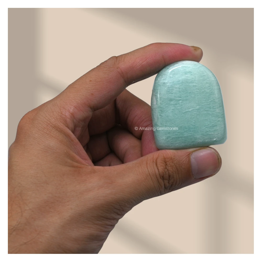 Amazonite Standing Palm Stone (Regular)