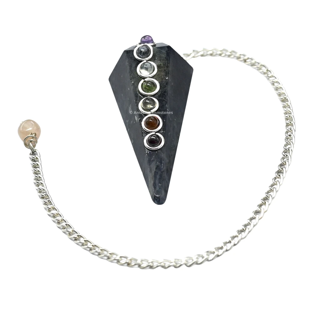 Iolite Chakra Crystal Pendulum