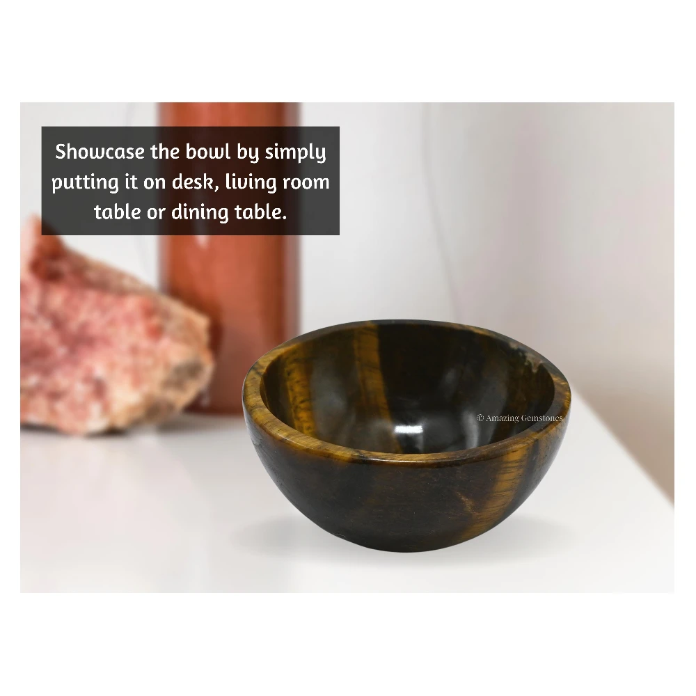 Tiger Eye Crystal Bowl - 2 Inch