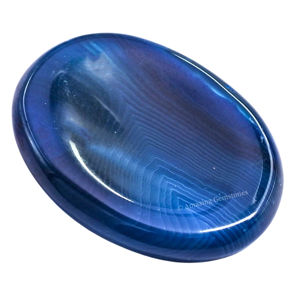 Blue Agate Worry Stone