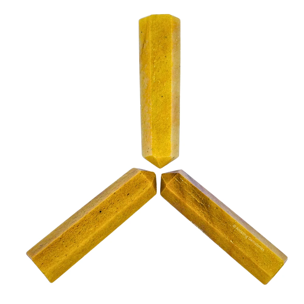 Yellow Jasper Pencil Points (Set of 10)