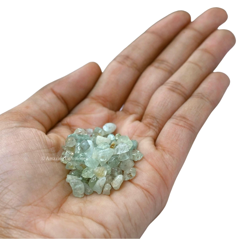 Green Aventurine Chips - Pre Drilled