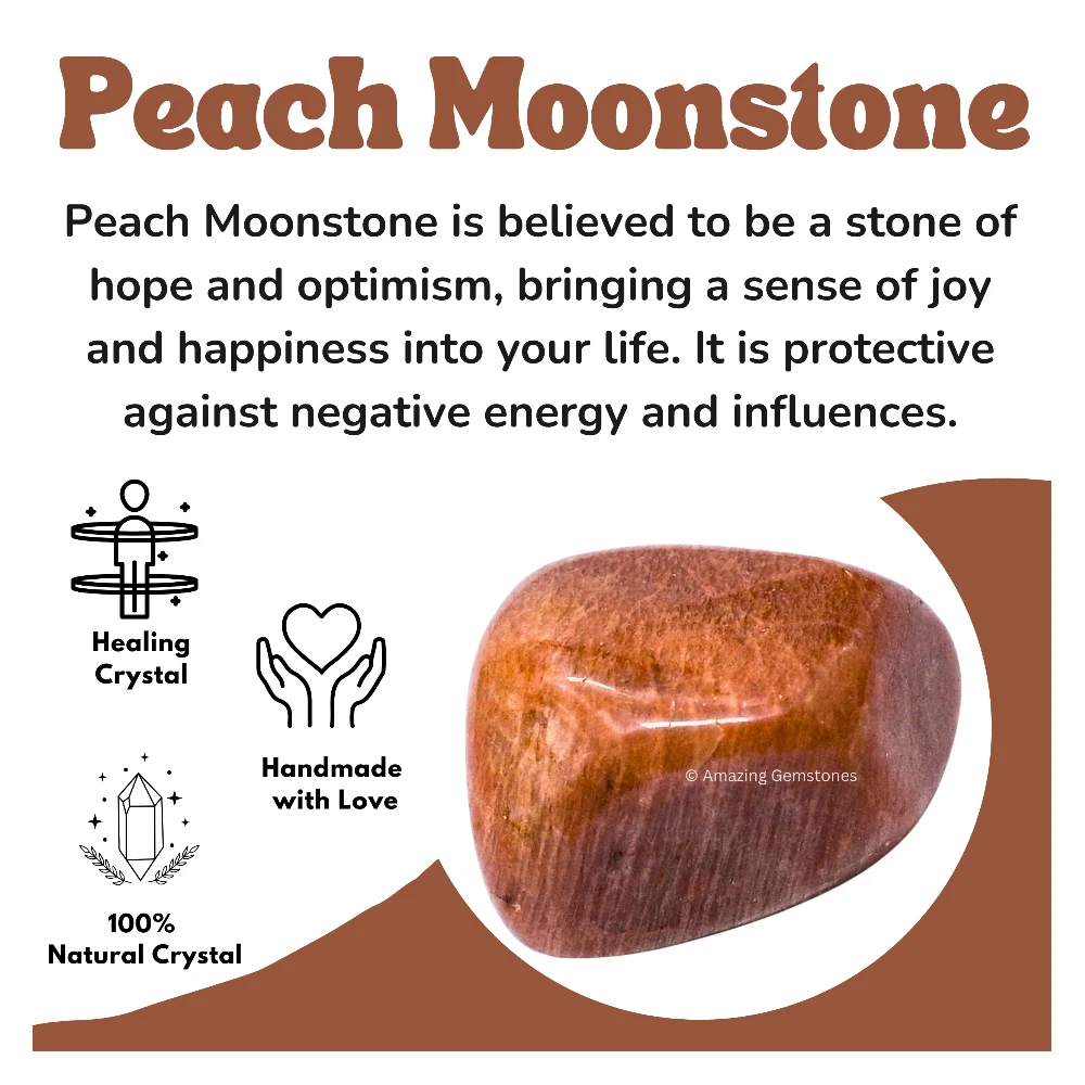 Tumbled Peach Moonstone Crystals Stones (1000+ Carats)