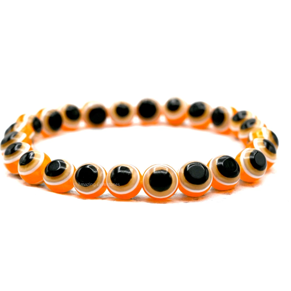Orange Evil Eye Bracelet
