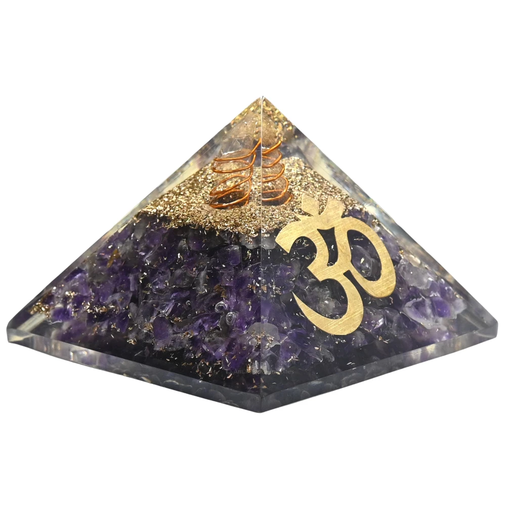 Amethyst Orgone Pyramid - Big OM