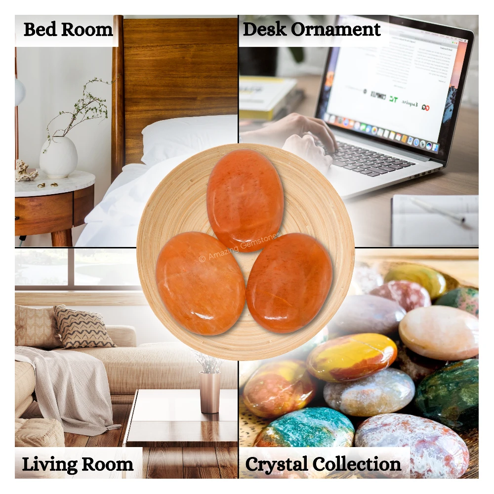 Red Aventurine Palm Stone