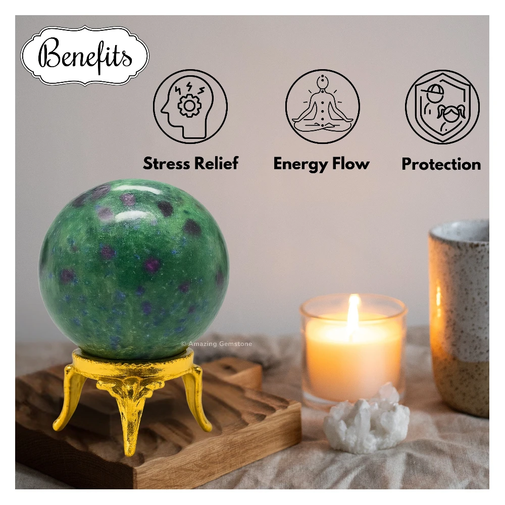 Ruby Zoisite Sphere (2 Inch)