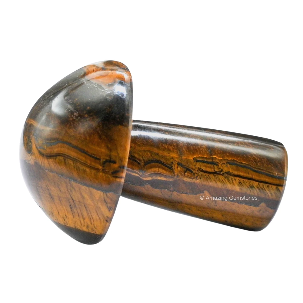 Tiger Eye Crystal Mushroom