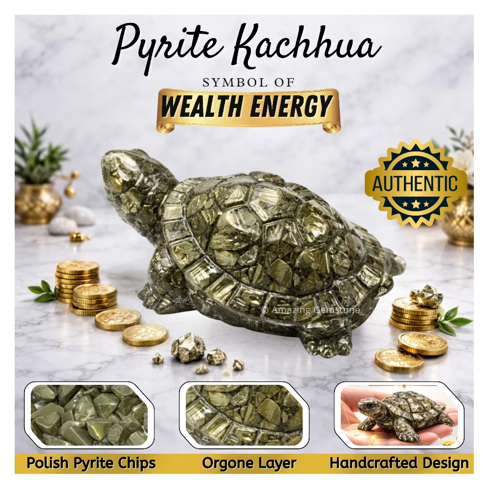 Pyrite Tortoise Figurine (2.7 Inch)