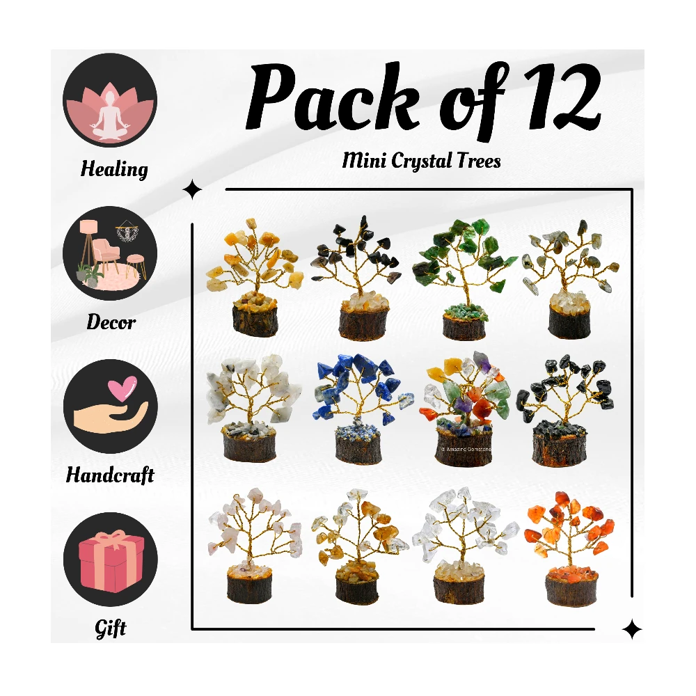 Set of 12 Crystal Tree - Premium