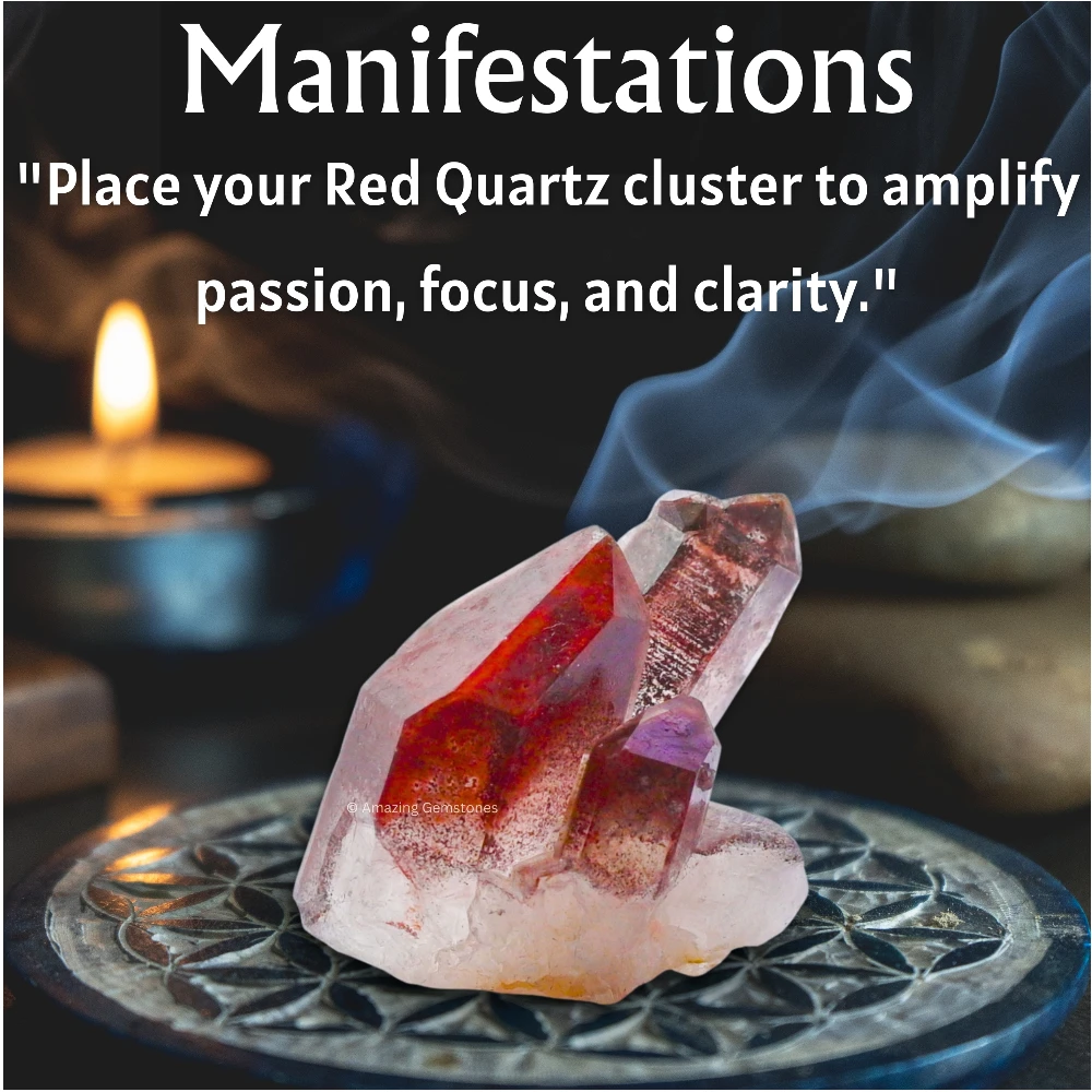 Red Hematoid Quartz Points Mineral Specimen (Medium)