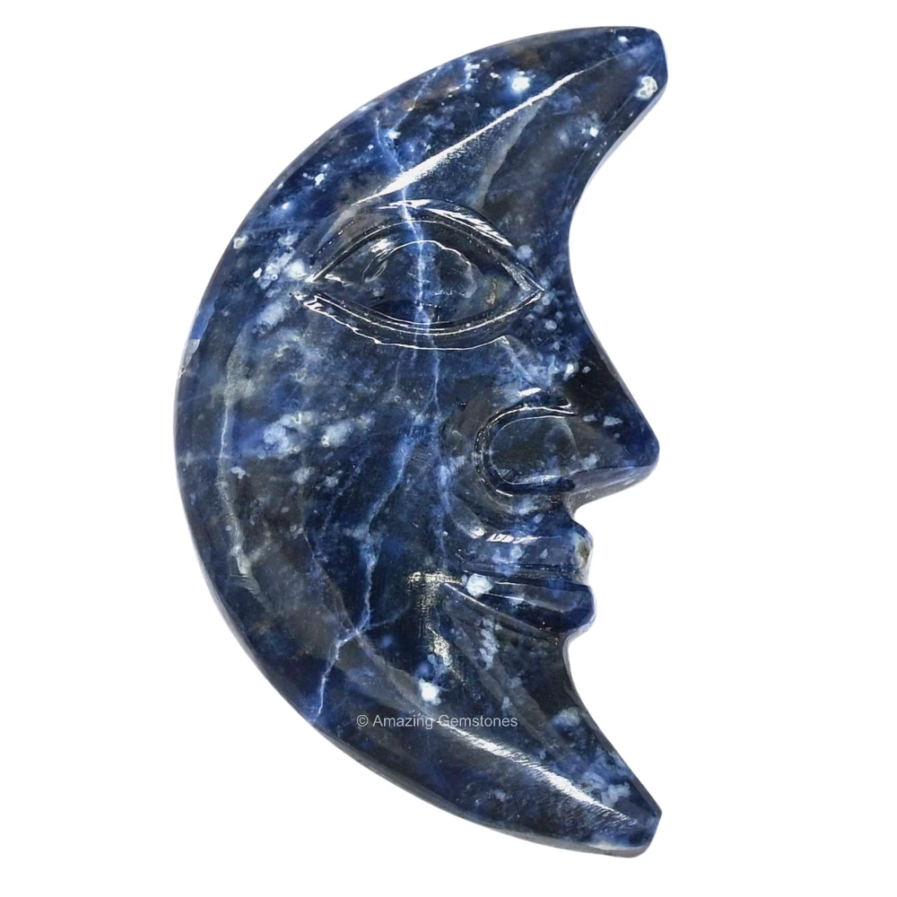 Sodalite Crescent Moon