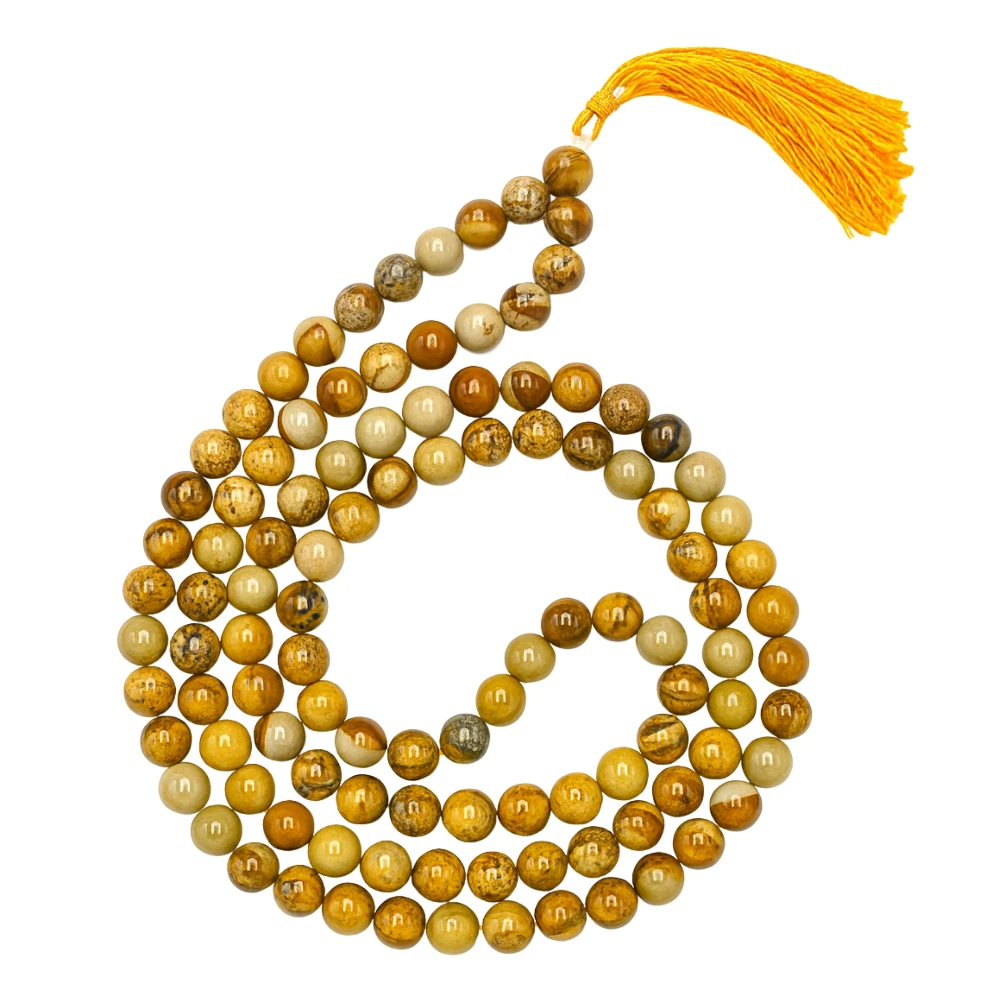 Picture Jasper Mala (Without Knot)