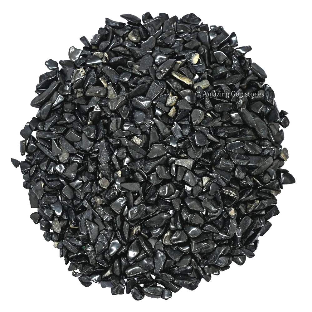 Black Agate Chips (1LB)