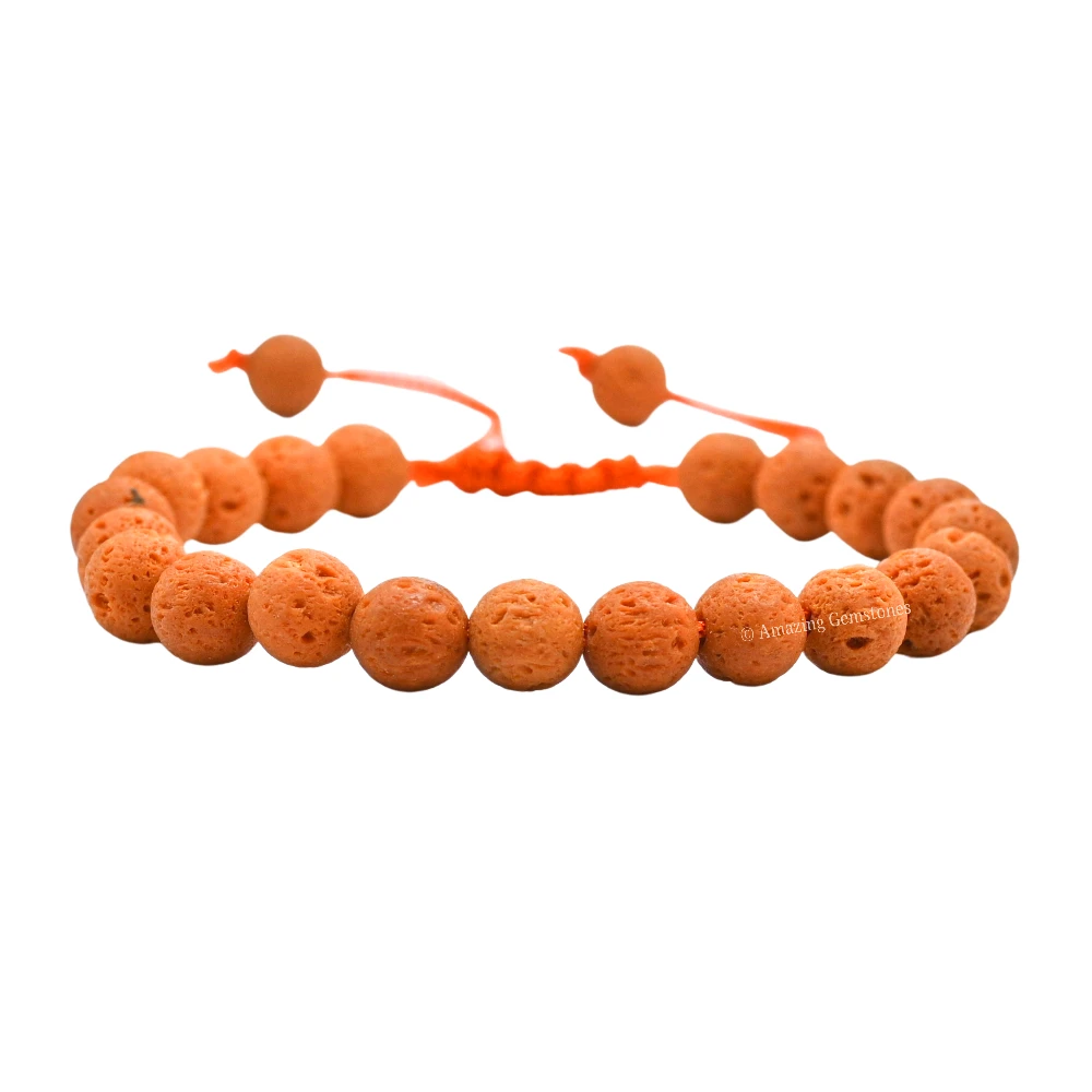 Orange Lava Bracelet (Adjustable)