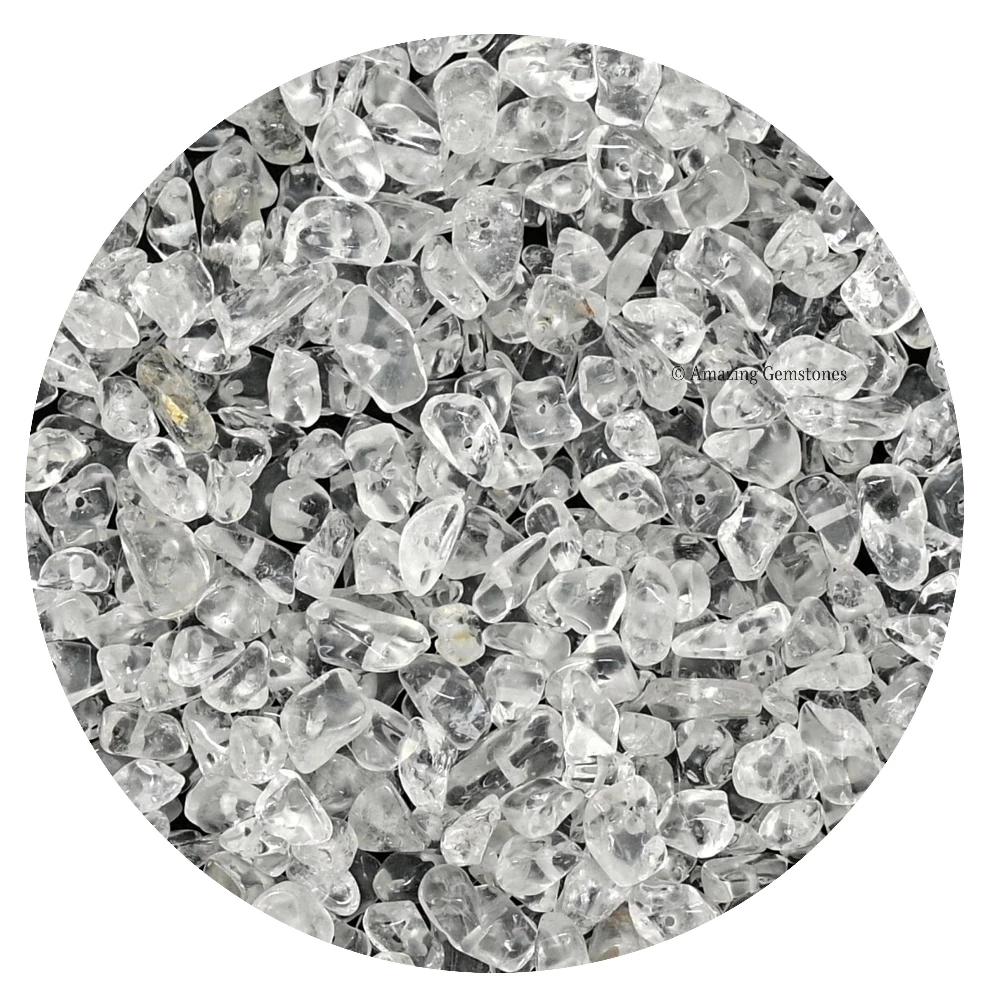 Clear Quartz Chips - Pre Drilled