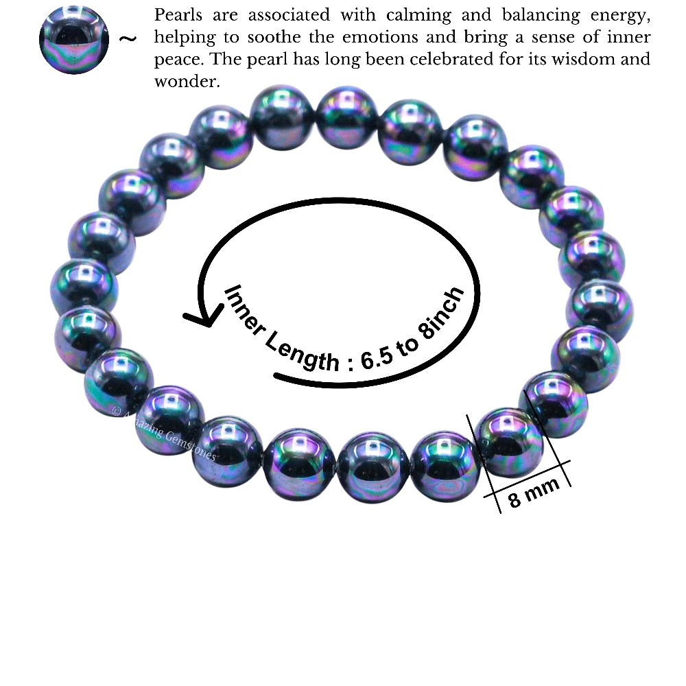 Rainbow Pearl Bracelet (Strechable)