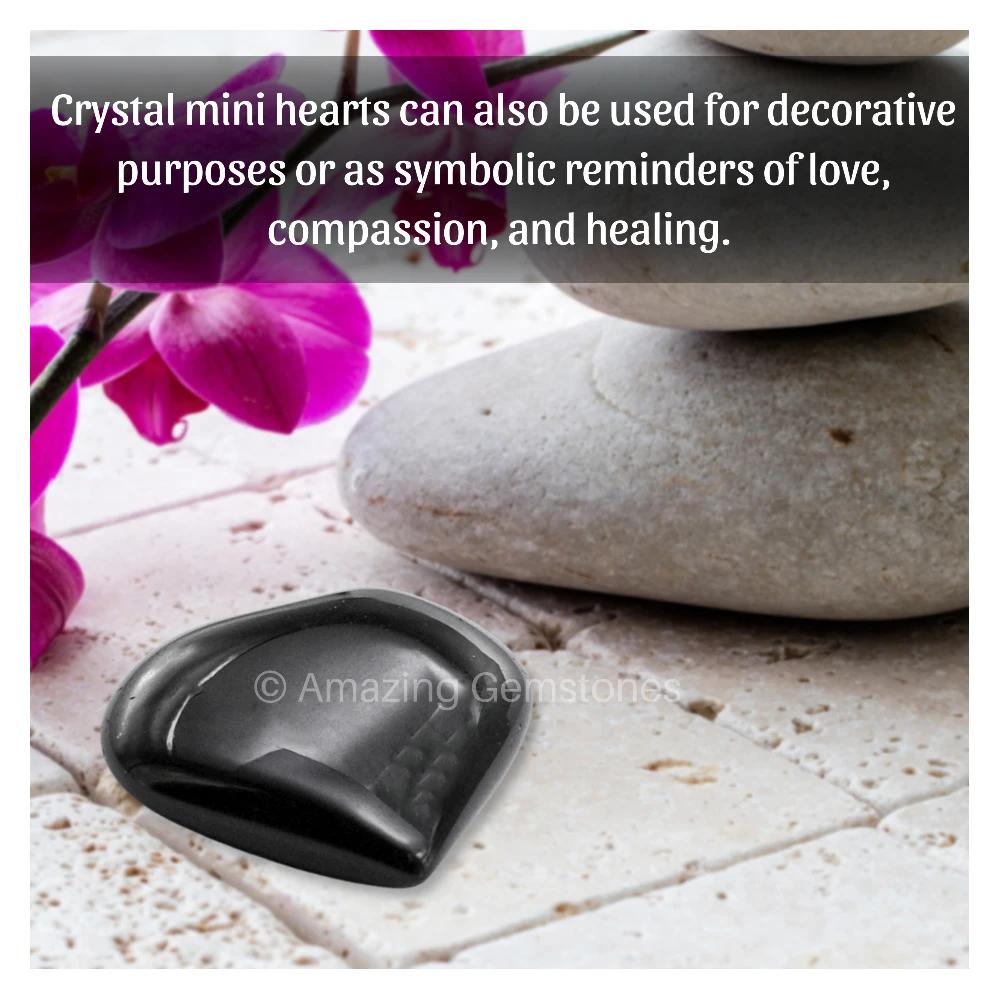 Black Obsidian Heart (Pack of 2)