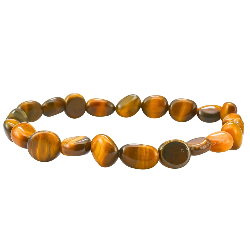 Tiger Eye Tumbled Stone Bracelet (Stretchable)